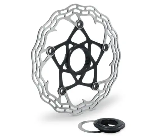 2025 Shark Road: Higher braking torque at the same lever force and stays truer after heat cycles